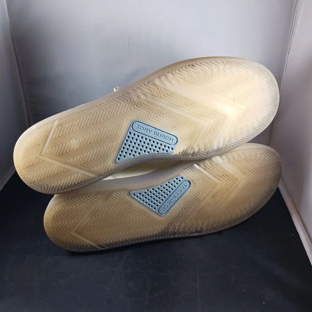 Tory Burch Howell Court Ivory Leather Sneaker Women's size 9M
